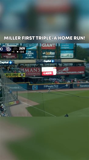 Aidan Miller's first career Triple-A home run! #ironpigs #milb #baseball | Lehigh Valley IronPigs