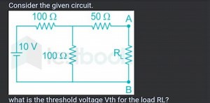 Consider the given circuit.What is the threshold voltage Vth ... | Filo