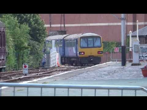 Cambrian Heritage Railway train departs Oswestry station for Weston Wharf Shropshire England 11.6.25