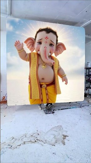 Happy Ganesh Chaturthi Drawing Photo 🌺🥰 Ganesh Ji Painting ❤️ #shorts #ganeshchaturthi #viralvideo