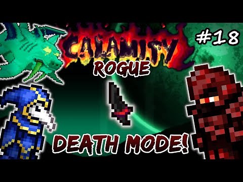 Lunatic Cultist & Duke Fishron in DEATH MODE Terraria Calamity Let's Play #18 | Rogue Playthrough