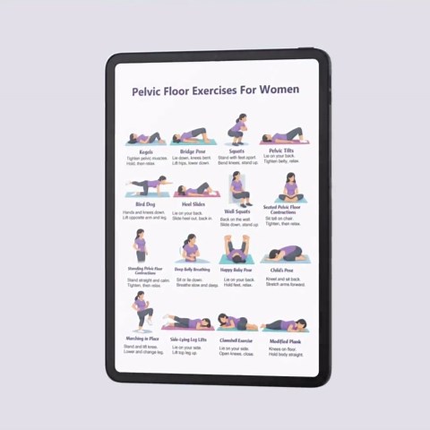 Kegel Exercise Chart for Women | Pelvic Floor Workout Printable Poster | PDF Download - Etsy
