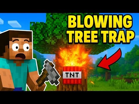Minecraft TNT Tree Trap Tutorial: PRANK Your Friends!