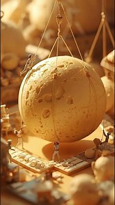 Mini Workers Shaping Giant Mozzarella Ball | Creamy Animated Cheese Scene