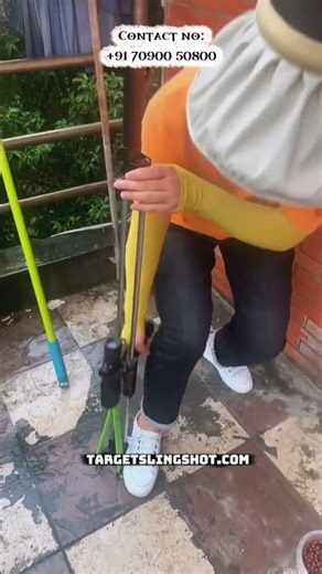 Green Band Slingshot Rifle Setup | Smooth Pull & Power Balance | TargetSlingshot.com