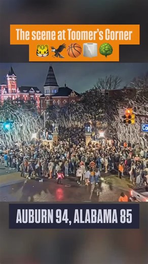 Auburn Tigers On AL.com | PARTY AT TOOMER’S! 🤩 Here was the scene at Toomer’s Corner as No. 1 Auburn beat No. 2 Alabama 94-85 on the road in Tuscaloosa. #auburn... | Instagram