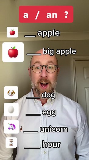 a or an? #learnontiktok #grammar #learnenglish