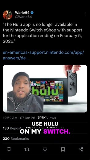 They're removing hulu from the switch eshop #nintendoswitch2 #eshop