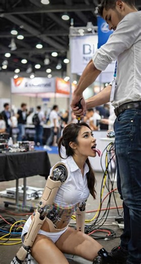 This AI Humanoid Robot Girlfriend Stops Working, Engineer Steps In #humanoidrobot #HumanoidAI #humanoid #Robot #robotics #robotsindisguise #roboticschallenge #RobotChallenge #robot #Innovation #Ai #tech #technology | RoboX