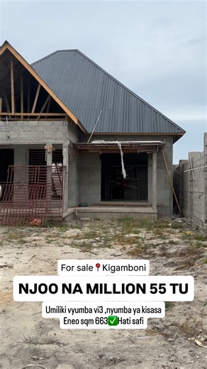 DALALI KIGAMBONI DSM_TZVIWANJA ,KISOTA, KIBADA, GEZA , on Instagram: "🏡 NYUMBA MPYA YA KISASA INAUZWA – KIGAMBONI KISARAWE II 🌴 ✨ Nyumba nzuri ya kisasa, mpya kabisa na ipo tayari kwa makazi! Imezungushiwa fensi, geti lipo, mazingira safi na tulivu karibu na huduma zote muhimu ✅ 🏠 Maelezo Muhimu: ✅ Vyumba 3 vya kulala (🛏️ viwili ni Master Bedrooms) ✅ Sebule kubwa yenye nafasi 🛋️ ✅ Dining na jiko pana 🍽️🔥 ✅ Store ipo 📦 ✅ Fenced & gated 🚪 ✅ Sewage system safi 🚰 ✅ Eneo limepimwa 📏 (ukubw
