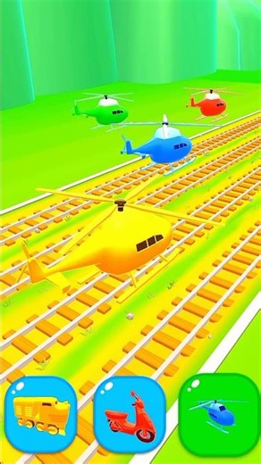 helicopter train racing Run game #shapeshifting #shorts