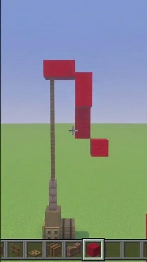 Minecraft Flag Pole Tutorial #minecraft #minecraftshorts #youtubeshorts #minecraftbuilding
