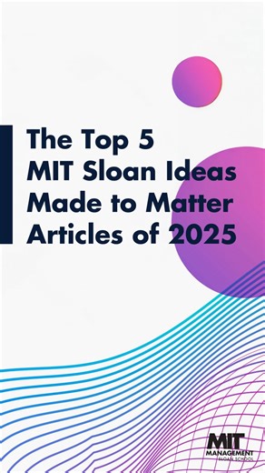 Is it any surprise that people were reading about AI in 2025? From predictions about how AI will affect the U.S. economy to specific guidance about when to use machine learning versus generative AI, this year’s top articles focus on artificial intelligence. Learn more: https://bit.ly/4pn2pUM | MIT Sloan School of Management