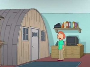 Family Guy scene with highly unfitting music