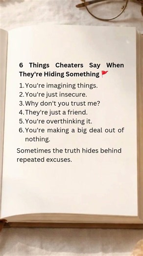 6 Things Cheaters Say When They're Hiding Something 🚩 #cheating #infidelity #trustissues #shorts