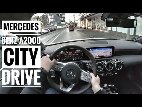 Mercedes Benz A200d AMG-line (2020) | POV City Drive