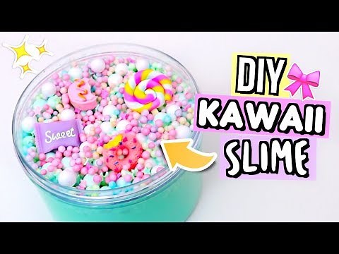 Kawaii Slimes How To Make The Cutest Slimes! DIY Kawaii Glossy Slime!
