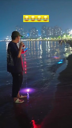 Nighttime Beach Lights: A Captivating Scene