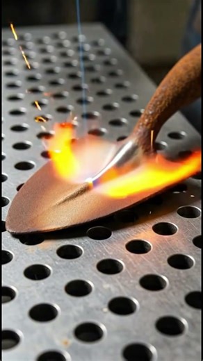 Rusty Spade Cleaning ✨ Industrial Laser Process ⚡