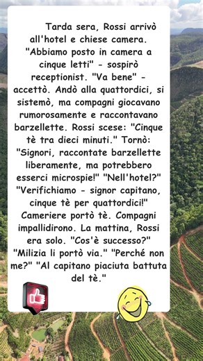 Barzelletta su hotel e tè