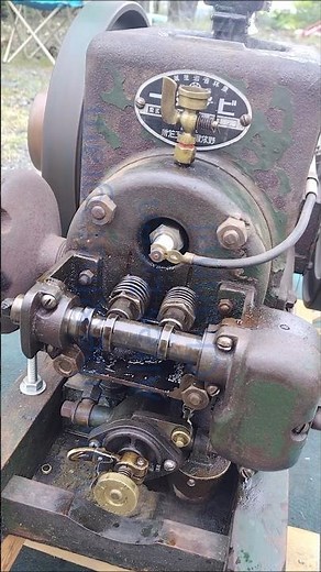 80年前のOHCエンジンがカタカタ動いているだけの動画 ビクター石油発動機”Victor”oil Engine. A video of the OHC engine in action.
