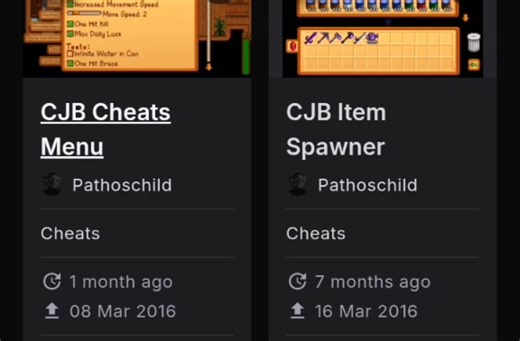 星露谷物语cjb菜单加物品生成教程