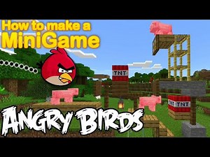 Minecraft - How to Make a Minigame: Angry Birds (Mini Game Ideas)