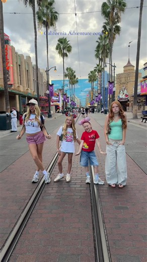 The streets were so empty this morning! Love seeing what the girls pick out for their outfits! ##ootd##momsoftiktok##momof3##girlmom##disneyparks