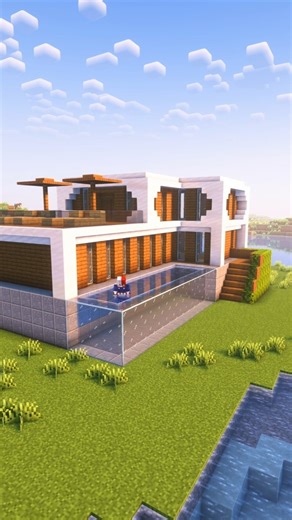 Minecraft Easy Modern house 🏡#shorts