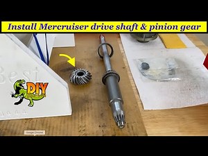 Install Mercruiser lower unit drive shaft and pinion gear