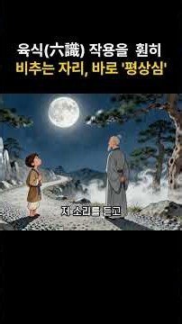 육식(六識) 작용을 훤히 비추는 자리, 바로 '평상심' #마음공부#명상#피올라마음학교#깨달음#정견