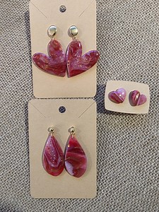 AGATHA Collection Polymer Clay Earrings "purple" Models - Autumn Collection - Etsy