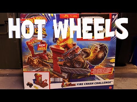 Hot Wheels Monster Trucks Arena Smashers 5 Alarm Fire Crash Challenge Playset