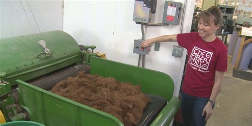 Polk county custom milling business processes wool into yarn