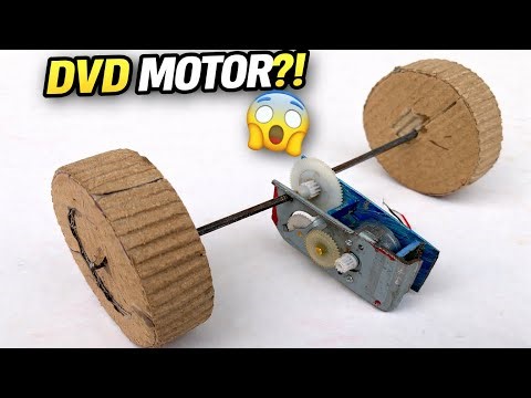I Made a Powerful Gear Motor from a DVD 😳 | steep by step | DIY
