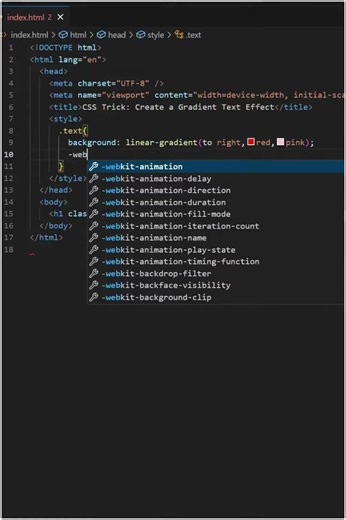 CSS Gradient Text Effect Trick #css #webdesign #uidesign