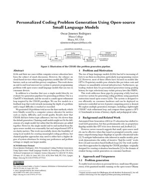Personalized Coding Problem Generation Using Open-source Small Language Models | Proceedings of the 57th ACM Technical Symposium on Computer Science Education V.2