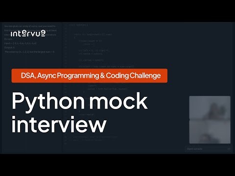 Python Mock Interview: DSA, Async Programming & Coding Challenges