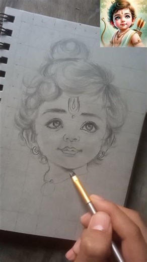 Shree Ram Drawing 🌸 work in progress #art #shreeram #drawing