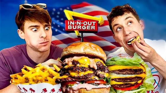 Two Brits try IN-N-OUT secret menus for the first time!