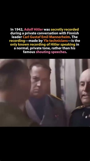 The Only Secret Recording of Hitler Speaking Normally