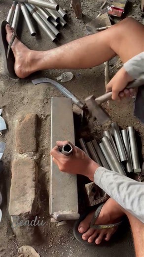 rubber tapping handle installation tutorial #forging #shorts #blacksmith