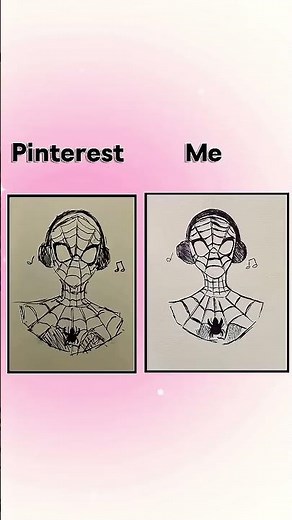 pinterest vs me 🤯 #art #mydoodleworld #youtubeshorts #drawing #pinterestvsme