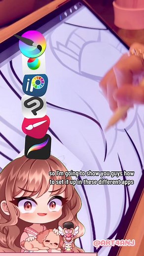 TIP💡SMOOTH LINE ART in drawing apps ⚡️✍️ #digitalart #arttutorial #arttips #lineart #inking #digitalartist #ipadart #androidart