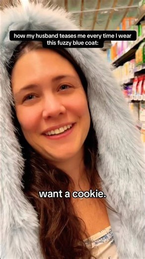 I’m not a Cookie Monster, it’s just a really comfortable coat! #marriage #husband #wife #comedy