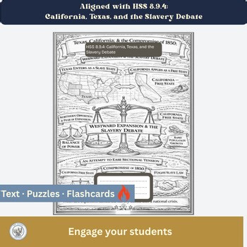 California, Texas & the Politics of Slavery • Puzzle Pack — HSS 8.9.4