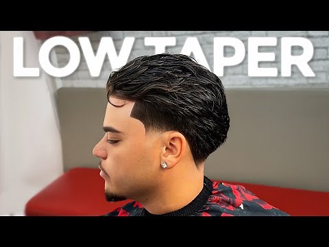 RICH WAVY SLICKBACK HAIRCUT TUTORIAL - Low Mid Taper Flow