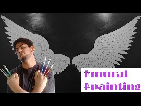 Angel Wings Mural Painting | Time Lapse