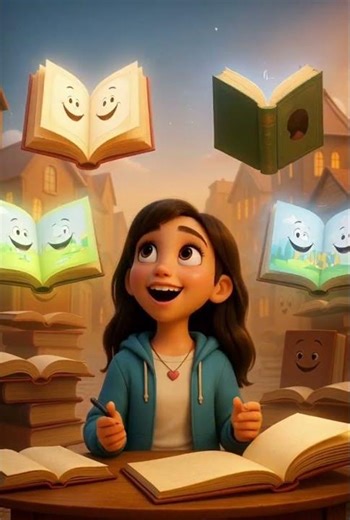A Girl, A Magic Book & A Hidden World in the Clouds ✨ Pixar-Style Animation #cartoon #3danimation