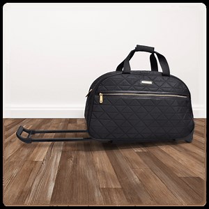 Adrienne Vittadini Quilted Wheeled Duffel